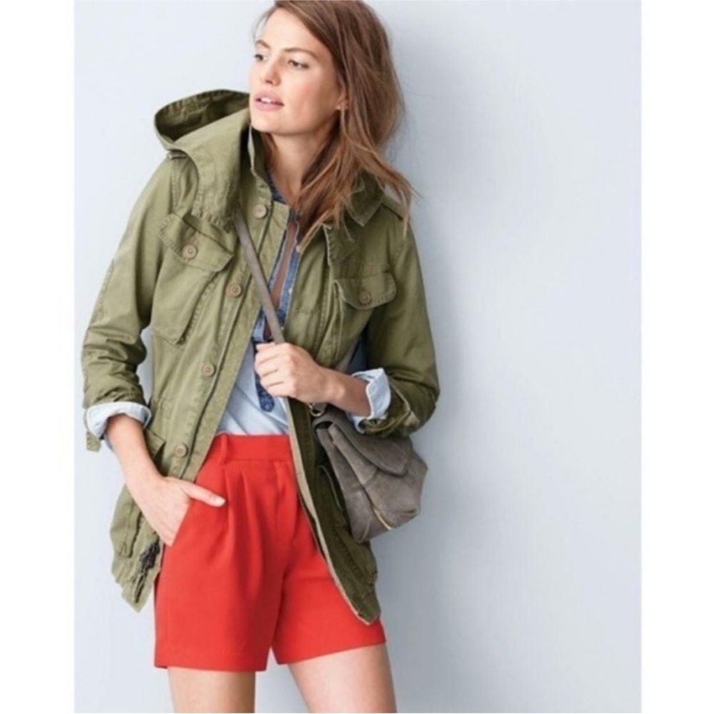 J Crew Pleated Crepe Shorts